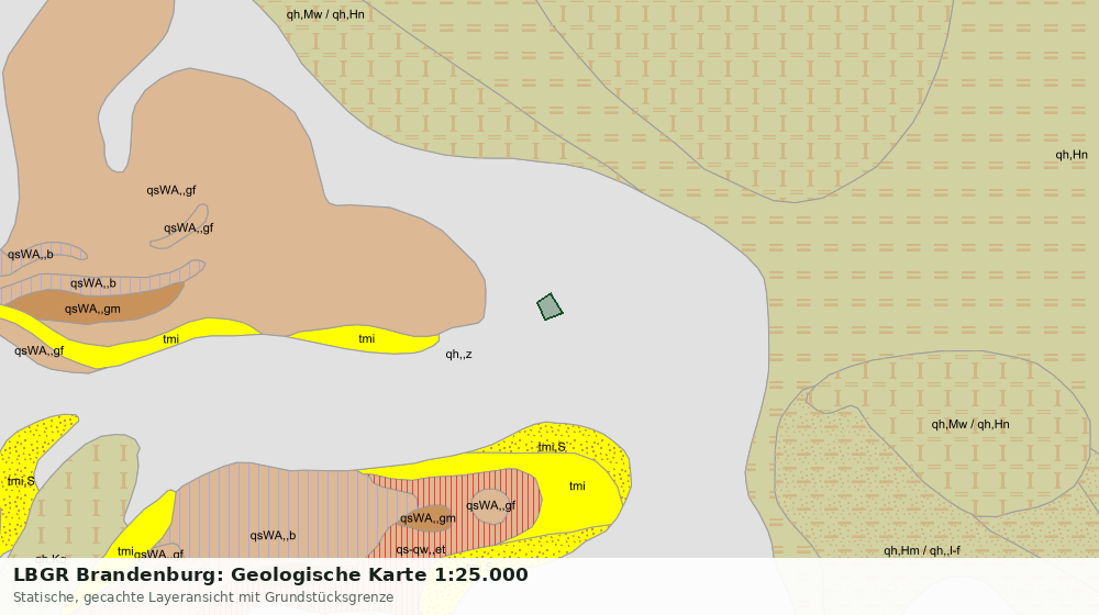 Statische Kartenansicht: LBGR Brandenburg: Geologische Karte 1:25.000