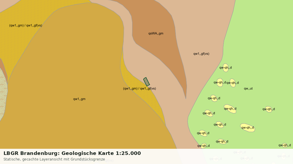 Statische Kartenansicht: LBGR Brandenburg: Geologische Karte 1:25.000