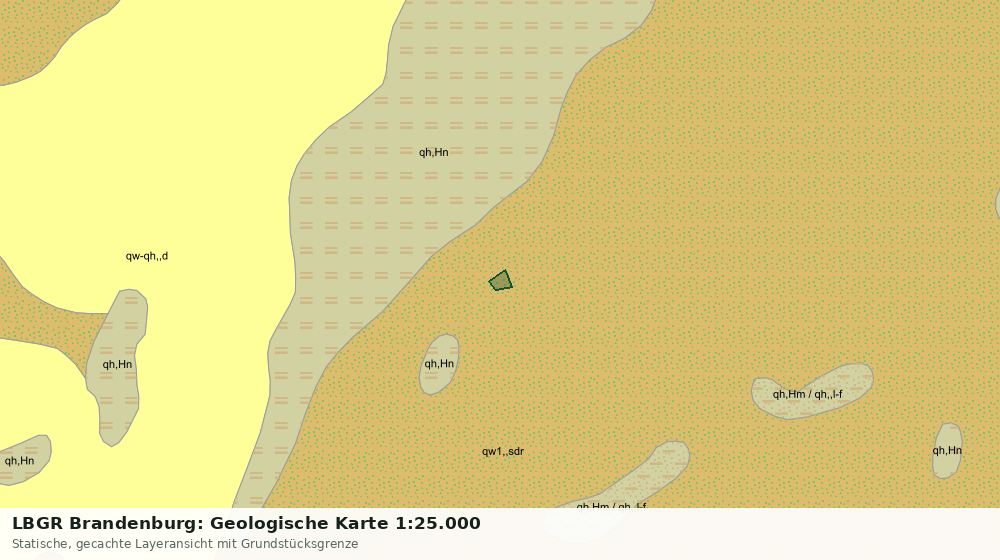 Statische Kartenansicht: LBGR Brandenburg: Geologische Karte 1:25.000
