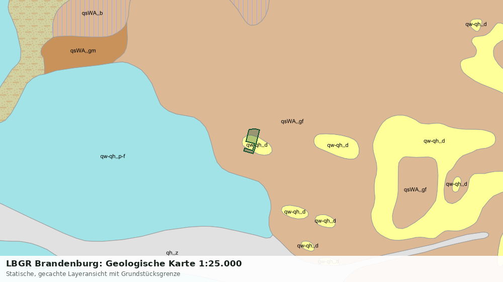 Statische Kartenansicht: LBGR Brandenburg: Geologische Karte 1:25.000