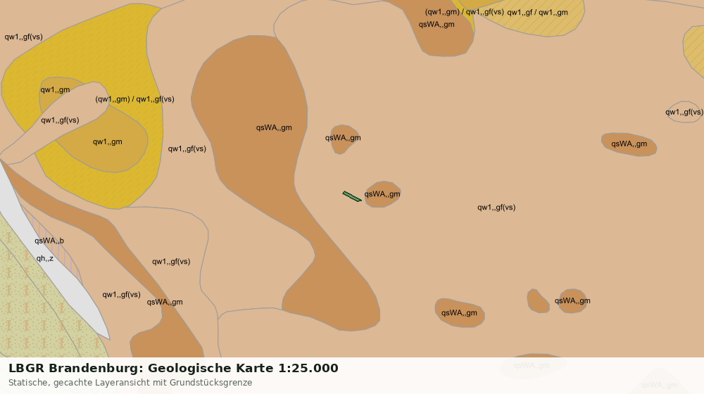Statische Kartenansicht: LBGR Brandenburg: Geologische Karte 1:25.000