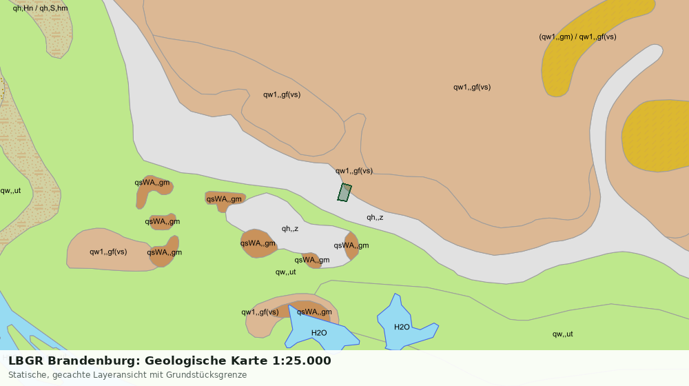 Statische Kartenansicht: LBGR Brandenburg: Geologische Karte 1:25.000