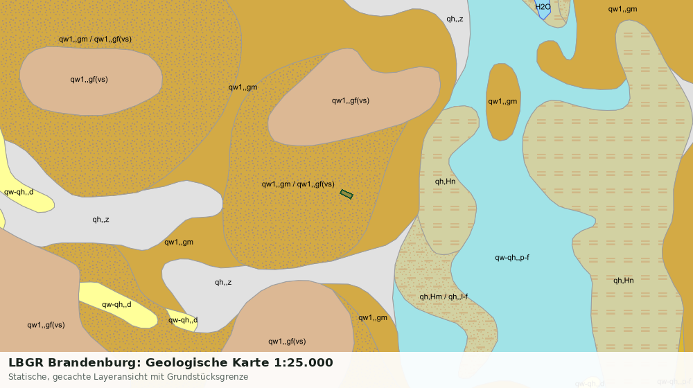 Statische Kartenansicht: LBGR Brandenburg: Geologische Karte 1:25.000