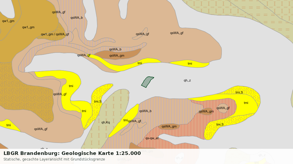 Statische Kartenansicht: LBGR Brandenburg: Geologische Karte 1:25.000