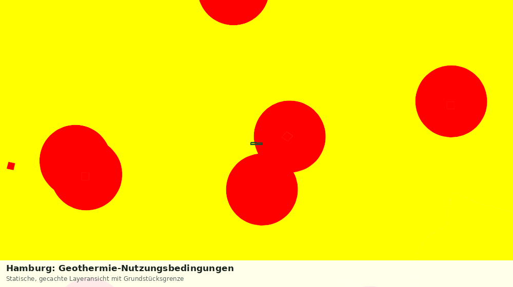 Statische Kartenansicht: Hamburg: Geothermie-Nutzungsbedingungen