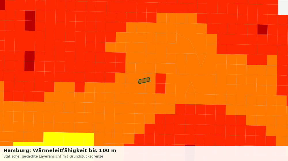 Statische Kartenansicht: Hamburg: Wärmeleitfähigkeit bis 100 m
