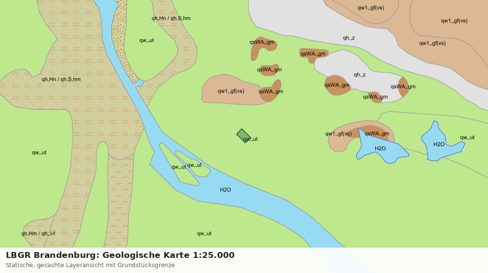 Statische Kartenansicht: LBGR Brandenburg: Geologische Karte 1:25.000