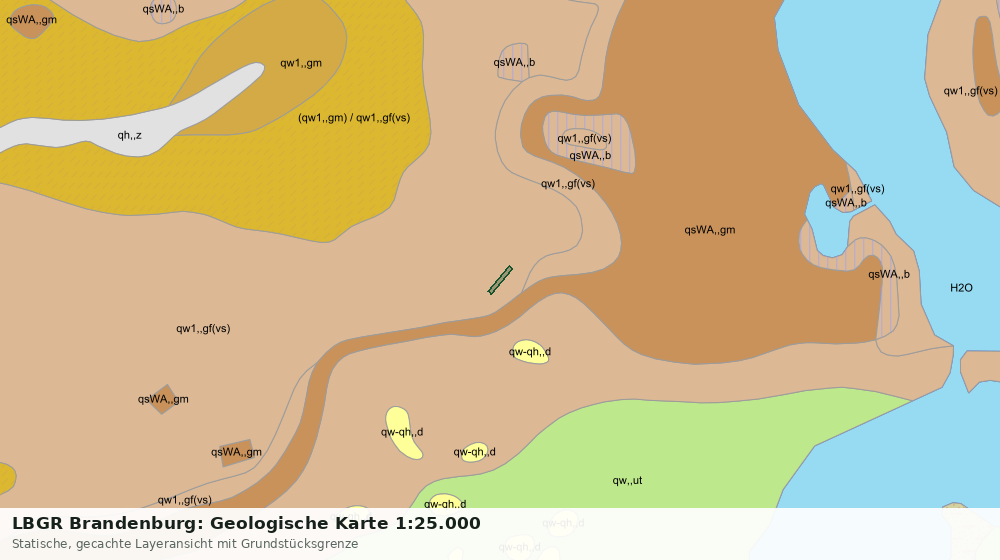 Statische Kartenansicht: LBGR Brandenburg: Geologische Karte 1:25.000