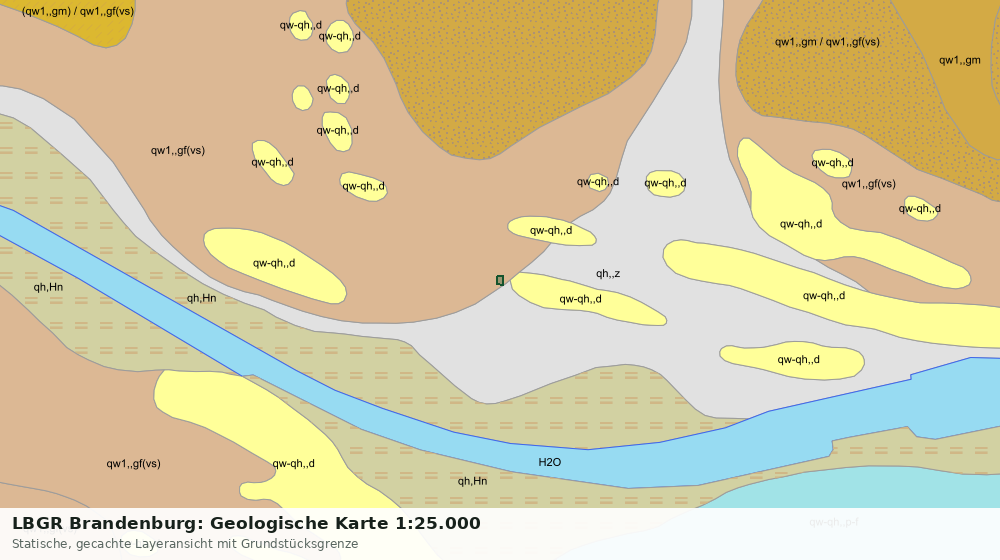 Statische Kartenansicht: LBGR Brandenburg: Geologische Karte 1:25.000