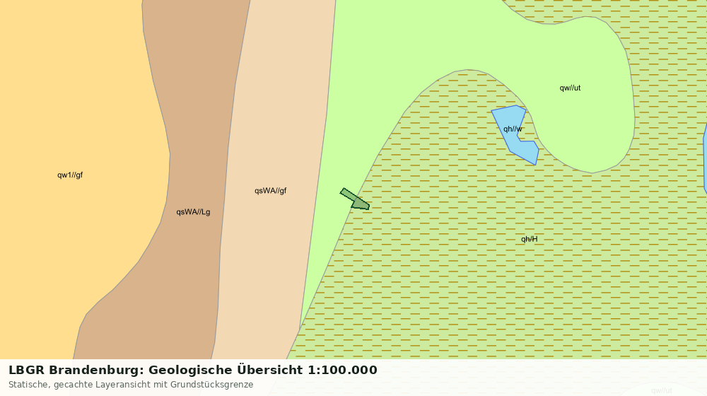 Statische Kartenansicht: LBGR Brandenburg: Geologische Übersicht 1:100.000