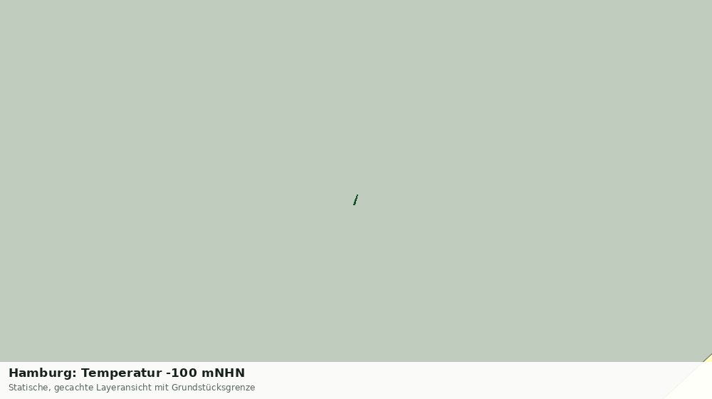 Statische Kartenansicht: Hamburg: Temperatur -100 mNHN