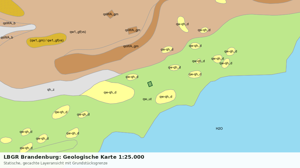 Statische Kartenansicht: LBGR Brandenburg: Geologische Karte 1:25.000