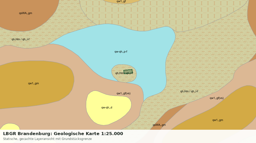 Statische Kartenansicht: LBGR Brandenburg: Geologische Karte 1:25.000