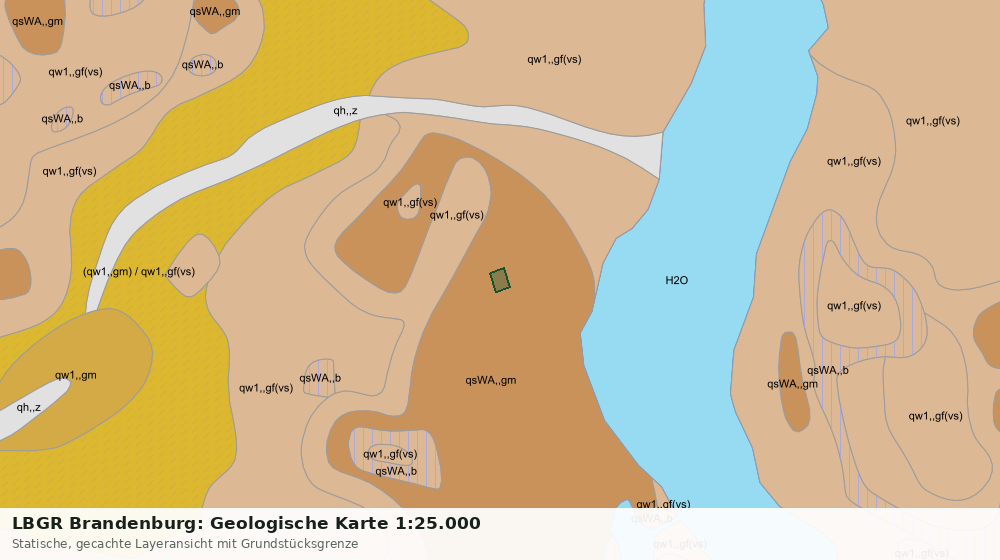 Statische Kartenansicht: LBGR Brandenburg: Geologische Karte 1:25.000