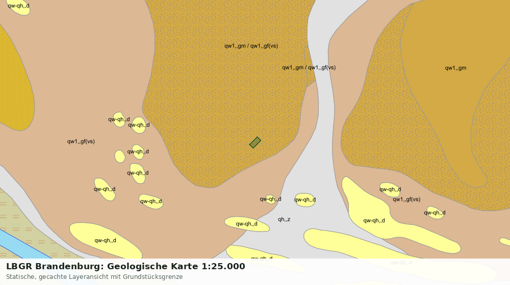 Statische Kartenansicht: LBGR Brandenburg: Geologische Karte 1:25.000
