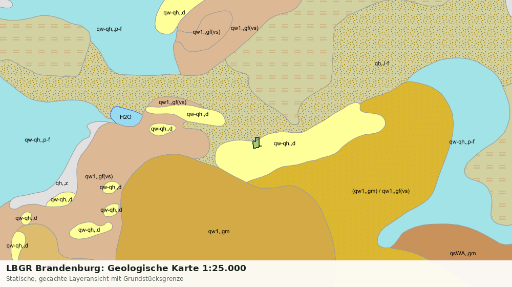 Statische Kartenansicht: LBGR Brandenburg: Geologische Karte 1:25.000