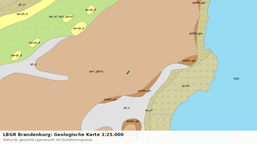 Statische Kartenansicht: LBGR Brandenburg: Geologische Karte 1:25.000
