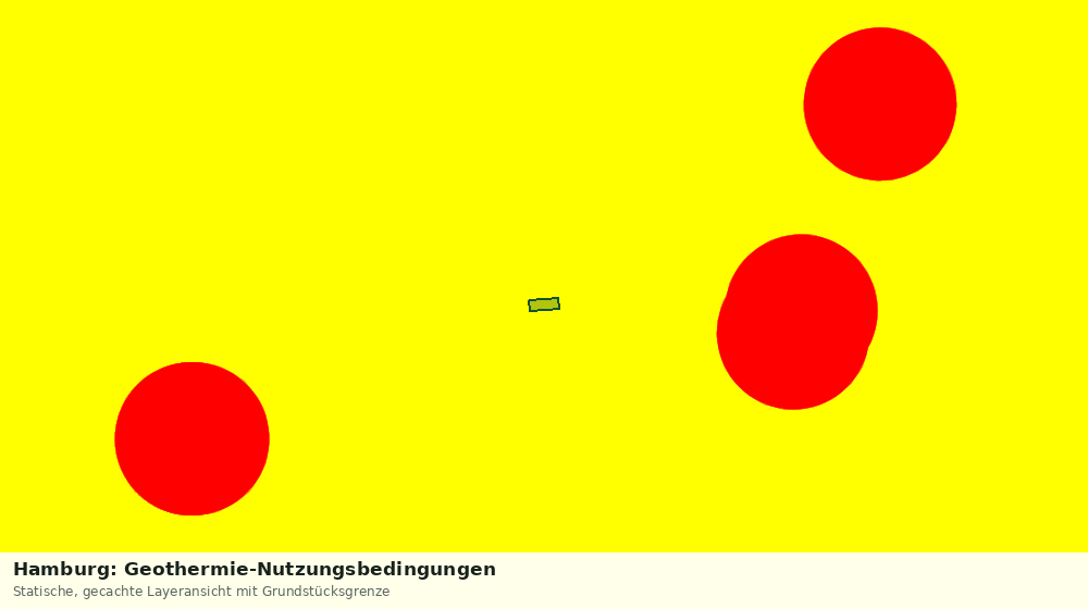 Statische Kartenansicht: Hamburg: Geothermie-Nutzungsbedingungen