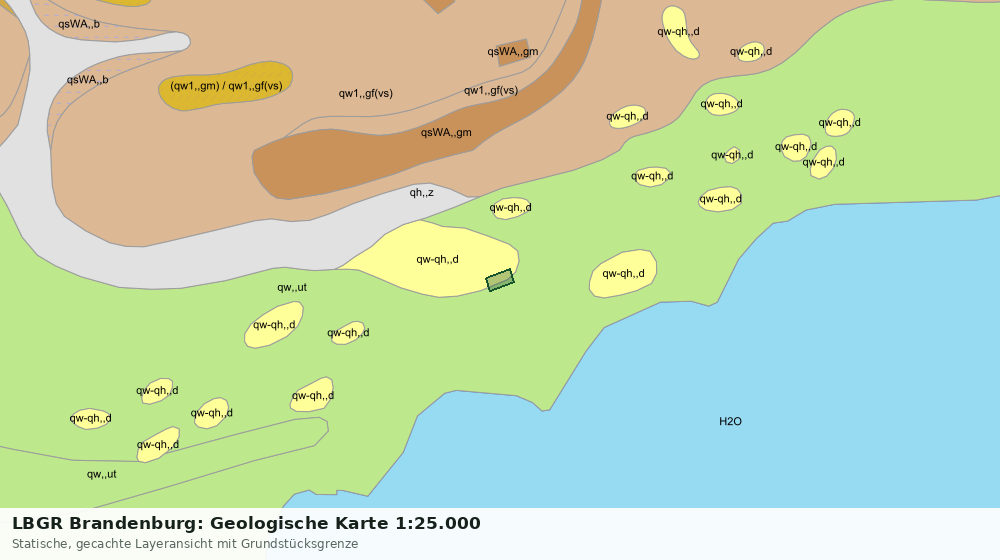 Statische Kartenansicht: LBGR Brandenburg: Geologische Karte 1:25.000