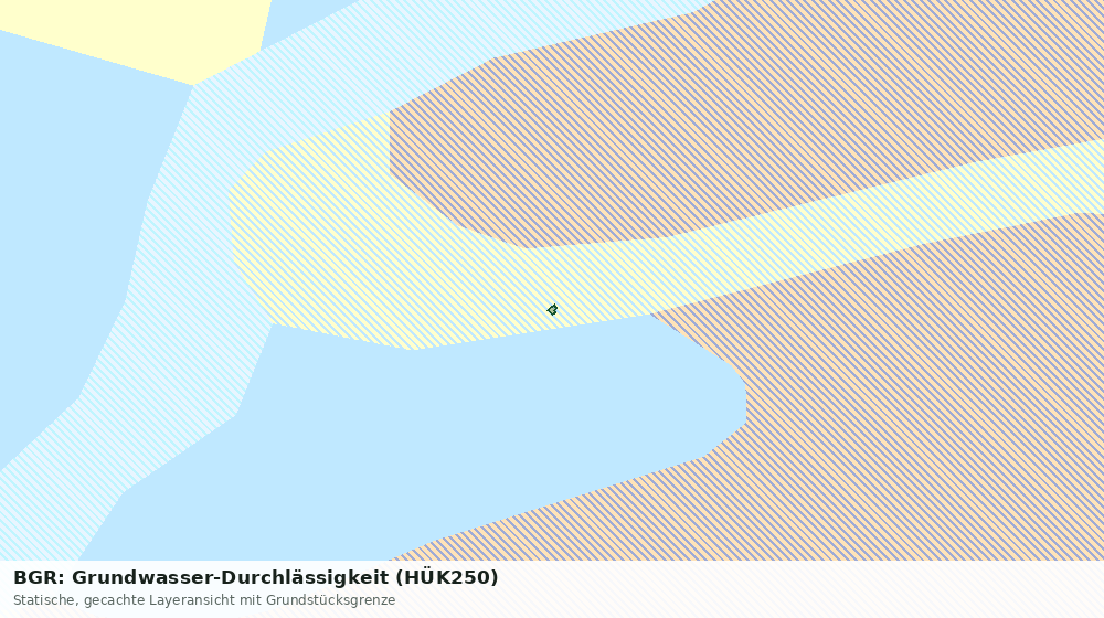 Statische Kartenansicht: BGR: Grundwasser-Durchlässigkeit (HÜK250)