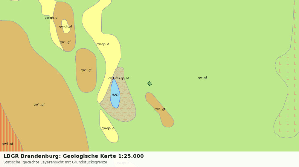 Statische Kartenansicht: LBGR Brandenburg: Geologische Karte 1:25.000