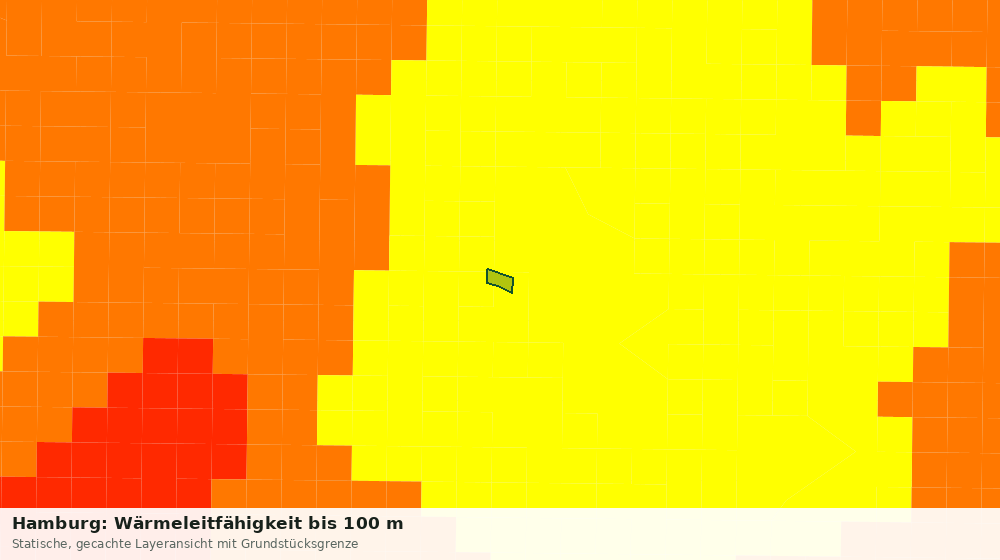 Statische Kartenansicht: Hamburg: Wärmeleitfähigkeit bis 100 m