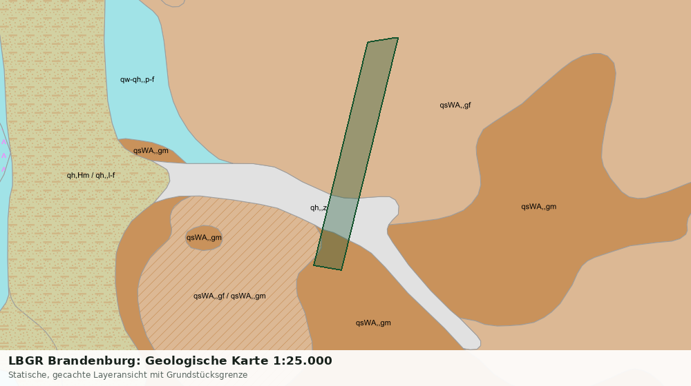 Statische Kartenansicht: LBGR Brandenburg: Geologische Karte 1:25.000