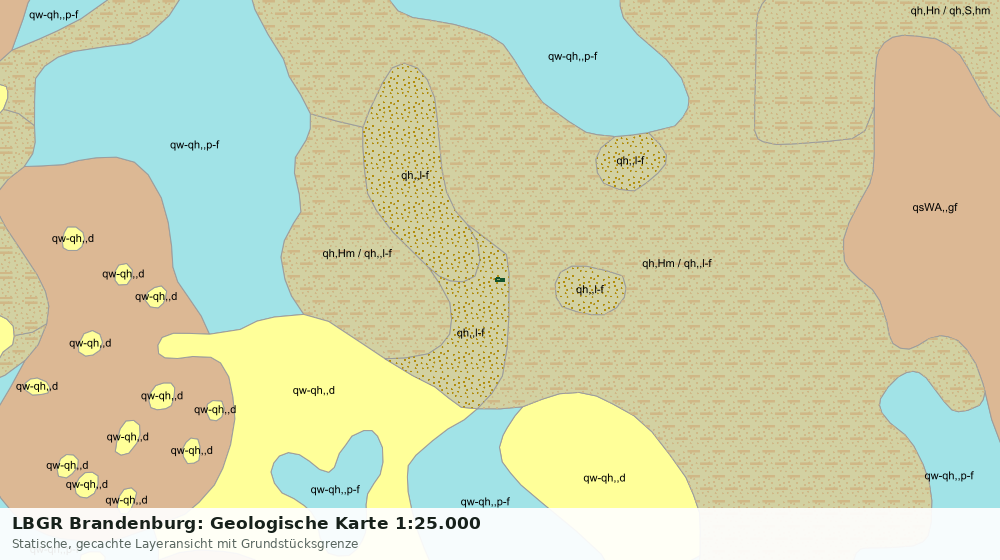 Statische Kartenansicht: LBGR Brandenburg: Geologische Karte 1:25.000