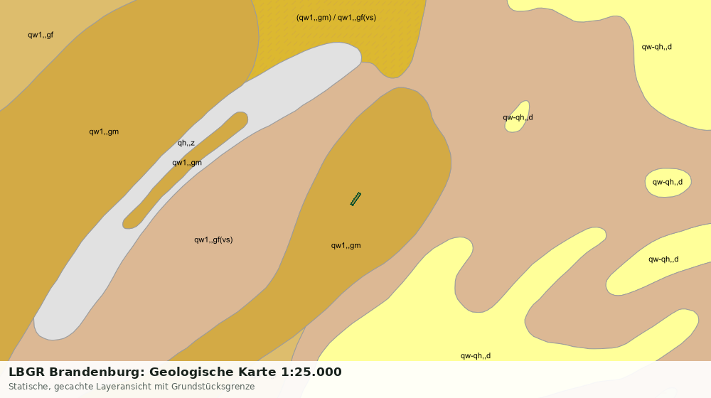 Statische Kartenansicht: LBGR Brandenburg: Geologische Karte 1:25.000