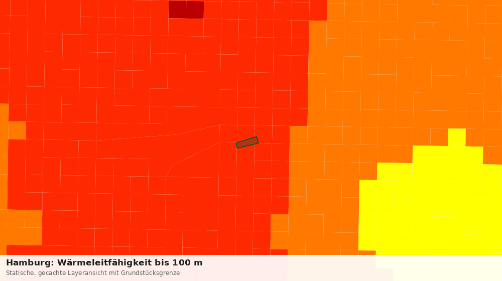 Statische Kartenansicht: Hamburg: Wärmeleitfähigkeit bis 100 m
