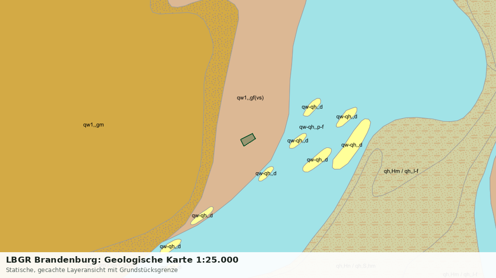 Statische Kartenansicht: LBGR Brandenburg: Geologische Karte 1:25.000