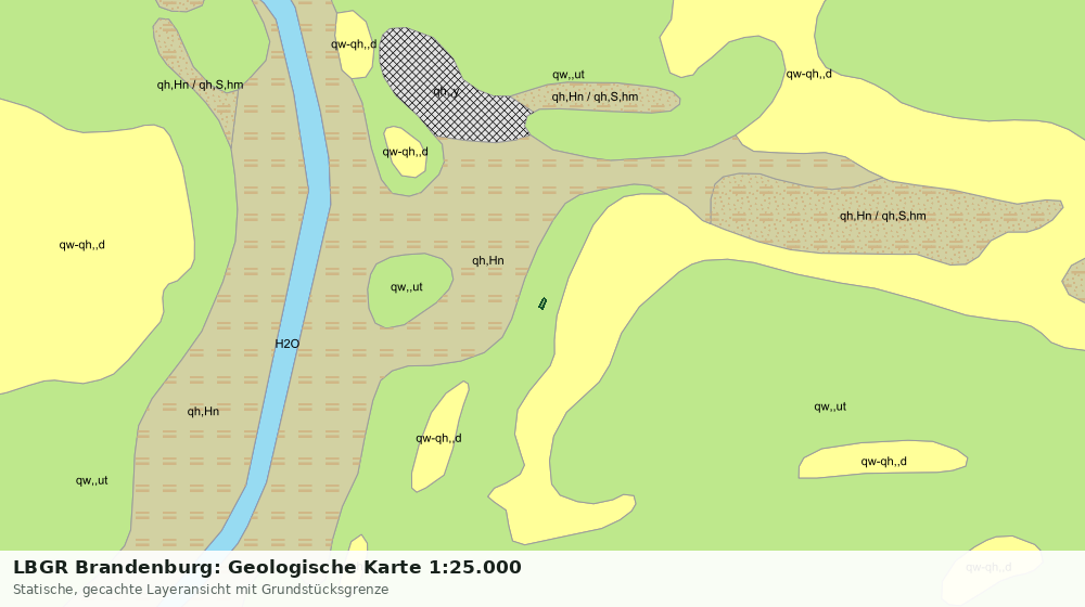 Statische Kartenansicht: LBGR Brandenburg: Geologische Karte 1:25.000