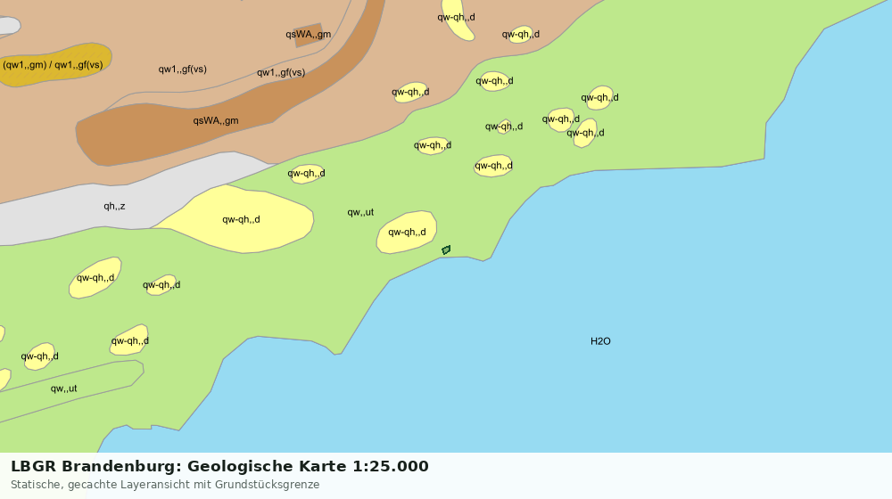 Statische Kartenansicht: LBGR Brandenburg: Geologische Karte 1:25.000