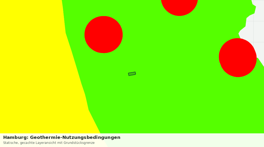 Statische Kartenansicht: Hamburg: Geothermie-Nutzungsbedingungen