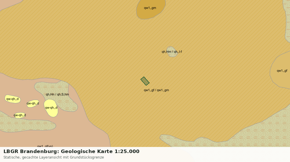 Statische Kartenansicht: LBGR Brandenburg: Geologische Karte 1:25.000