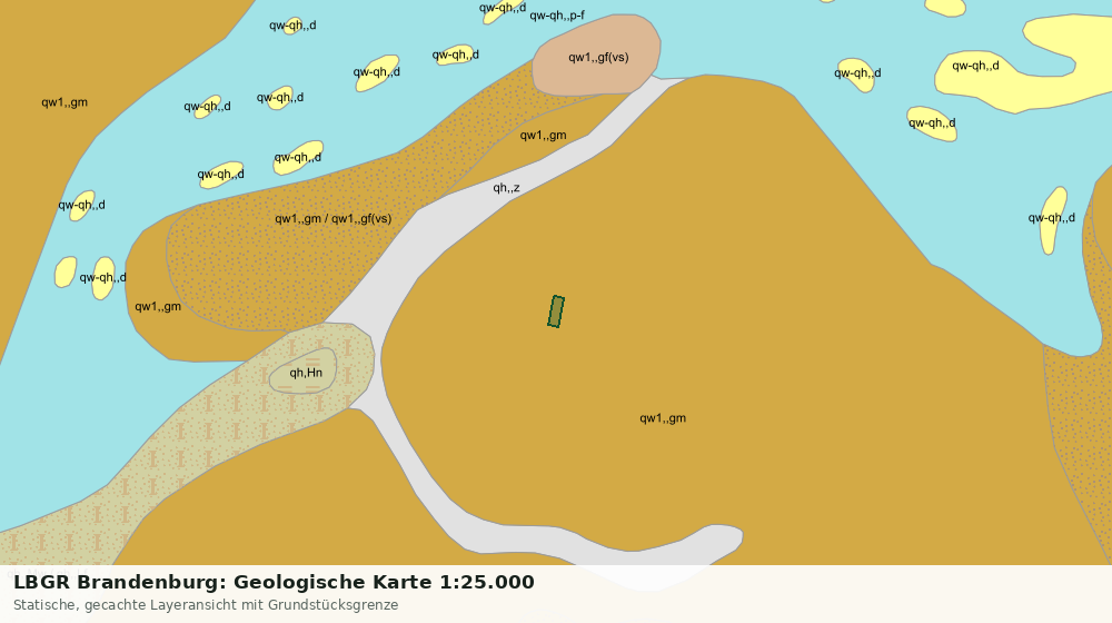 Statische Kartenansicht: LBGR Brandenburg: Geologische Karte 1:25.000