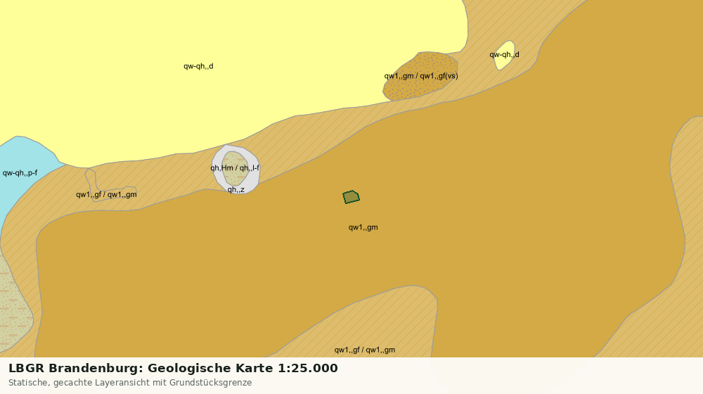 Statische Kartenansicht: LBGR Brandenburg: Geologische Karte 1:25.000