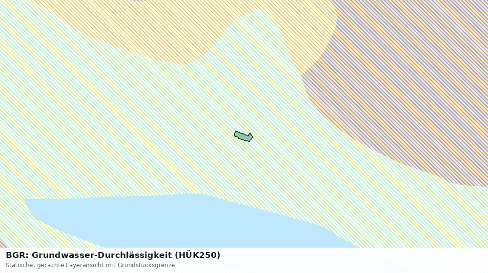 Statische Kartenansicht: BGR: Grundwasser-Durchlässigkeit (HÜK250)
