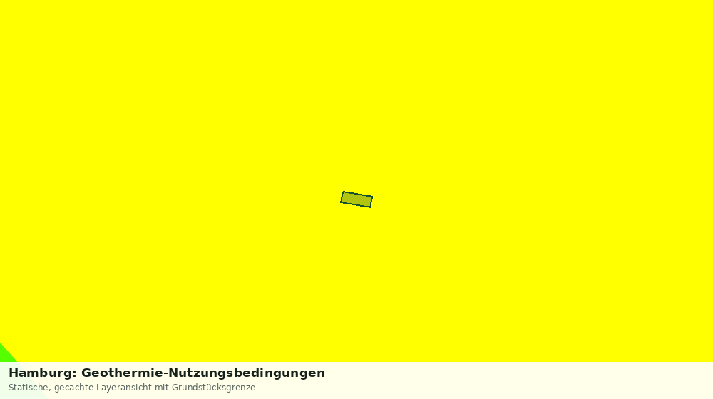 Statische Kartenansicht: Hamburg: Geothermie-Nutzungsbedingungen