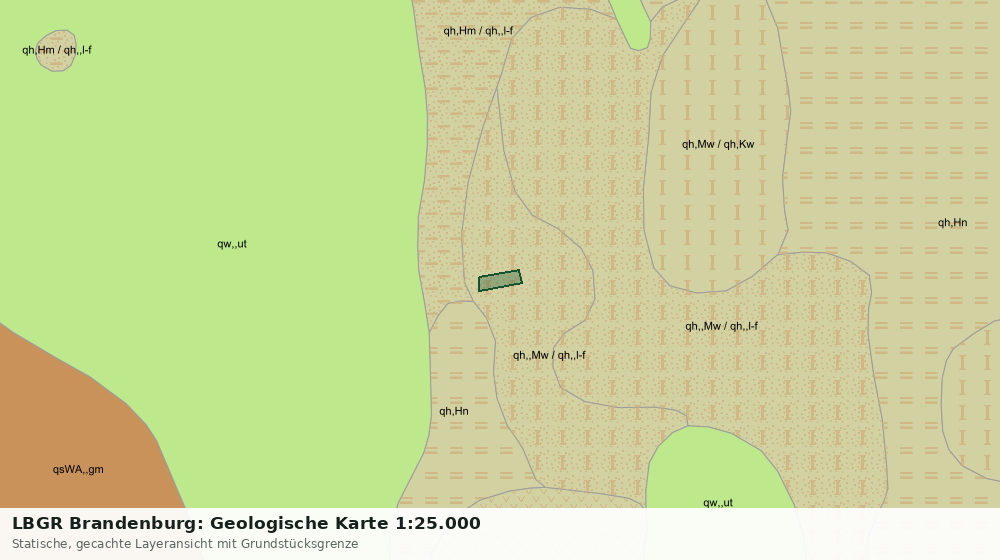 Statische Kartenansicht: LBGR Brandenburg: Geologische Karte 1:25.000