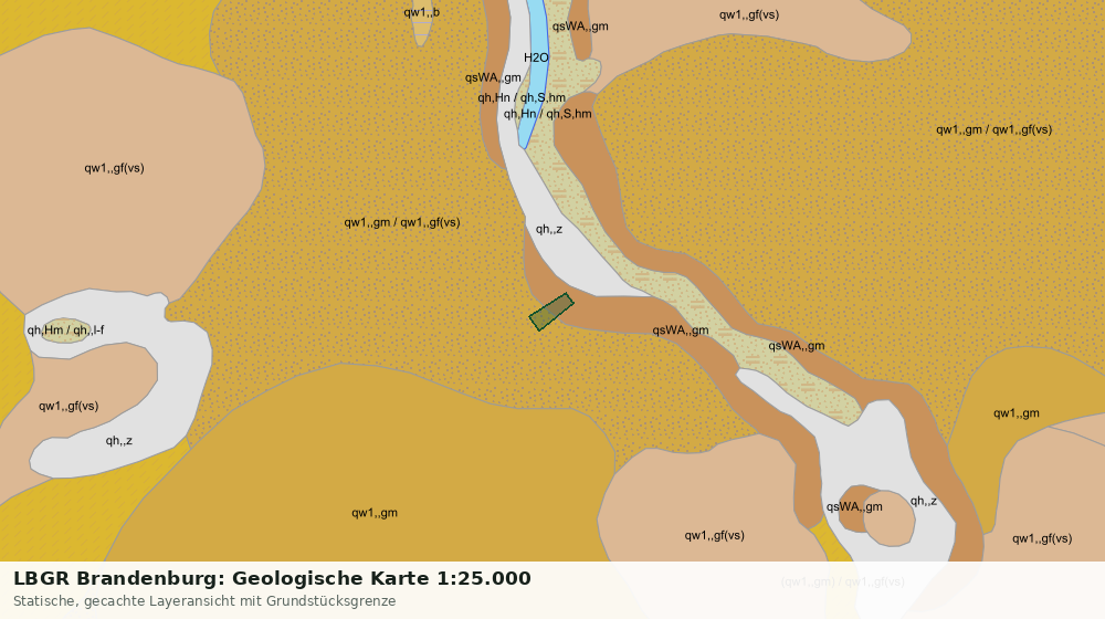 Statische Kartenansicht: LBGR Brandenburg: Geologische Karte 1:25.000