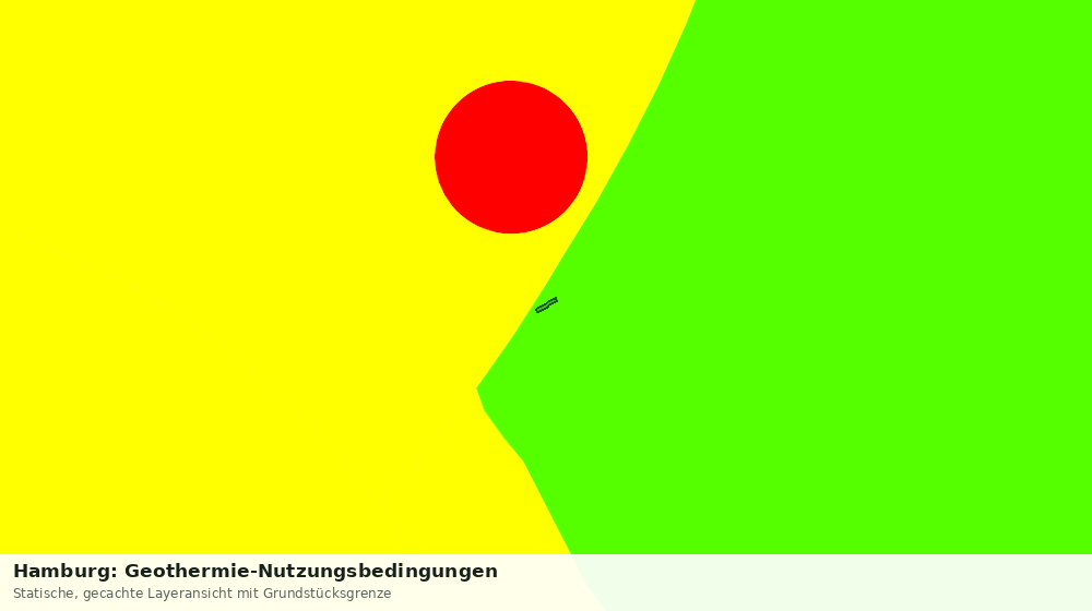 Statische Kartenansicht: Hamburg: Geothermie-Nutzungsbedingungen