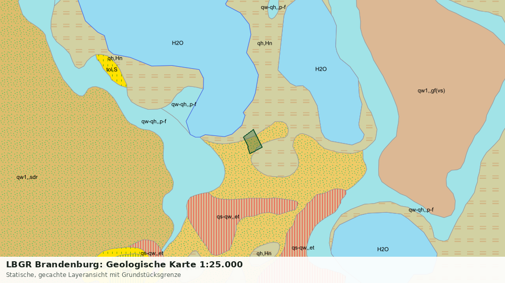 Statische Kartenansicht: LBGR Brandenburg: Geologische Karte 1:25.000