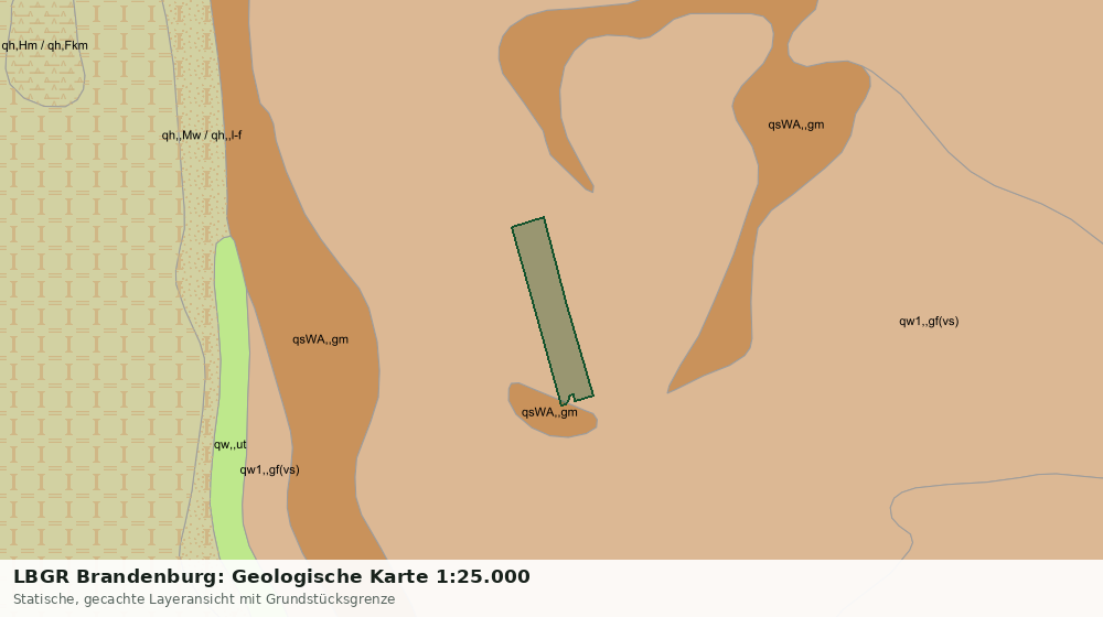 Statische Kartenansicht: LBGR Brandenburg: Geologische Karte 1:25.000