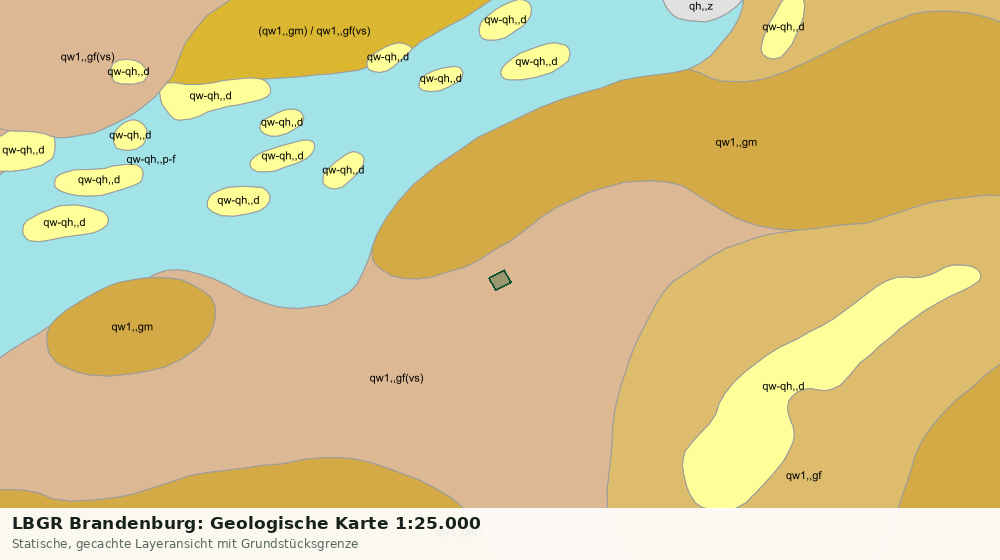 Statische Kartenansicht: LBGR Brandenburg: Geologische Karte 1:25.000