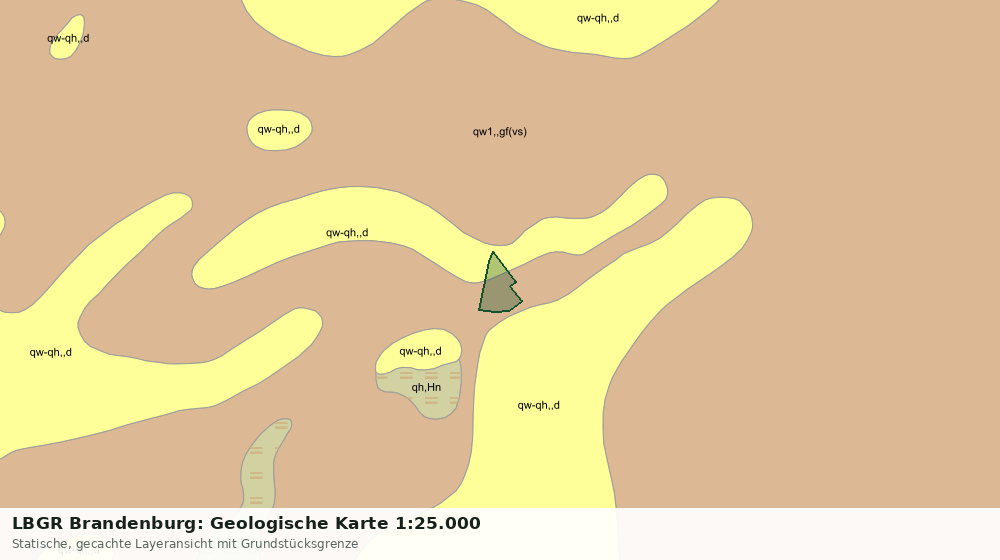 Statische Kartenansicht: LBGR Brandenburg: Geologische Karte 1:25.000