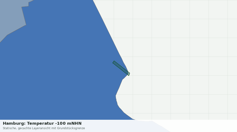 Statische Kartenansicht: Hamburg: Temperatur -100 mNHN