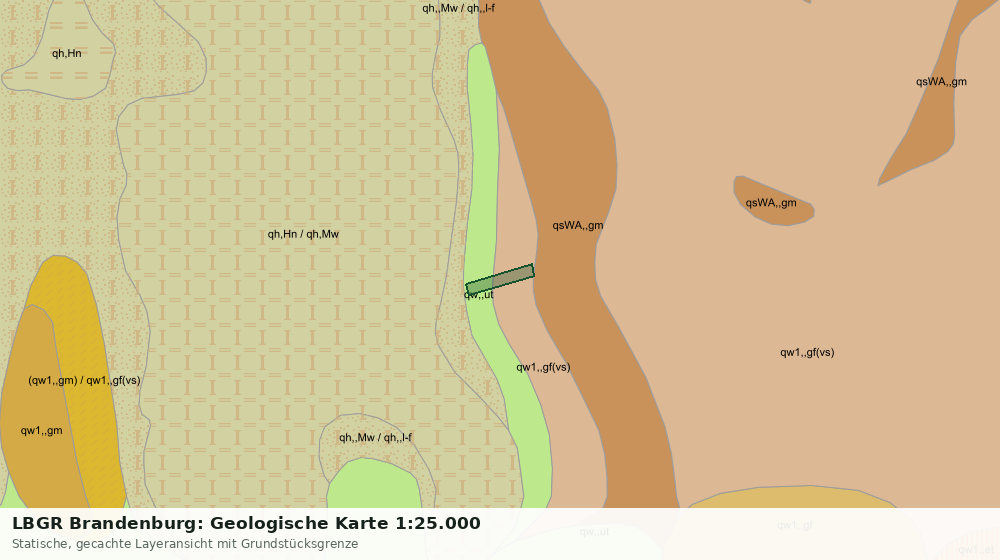 Statische Kartenansicht: LBGR Brandenburg: Geologische Karte 1:25.000