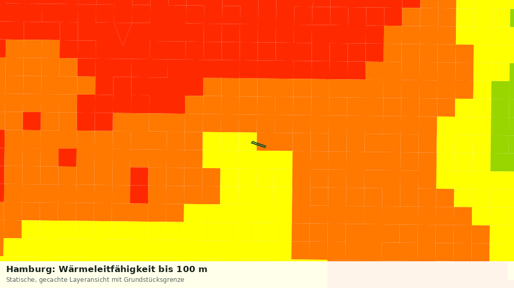 Statische Kartenansicht: Hamburg: Wärmeleitfähigkeit bis 100 m