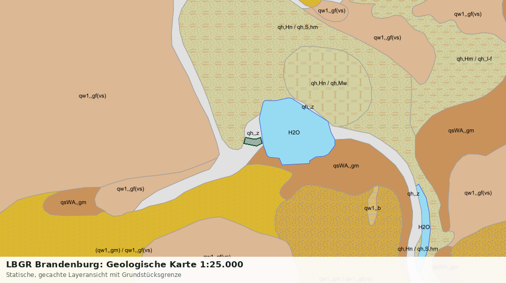 Statische Kartenansicht: LBGR Brandenburg: Geologische Karte 1:25.000